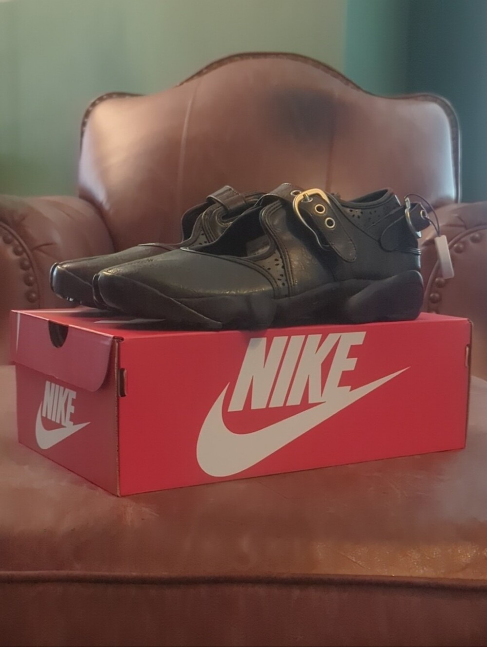 Nike Air Rift TABI "anthracite" - black leather sporty alt silver unique - Picture 2 of 6